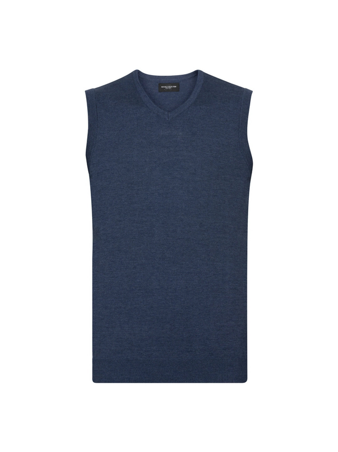 Russell Collection 716M Sleeveless Cotton Acrylic V-Neck Sweater - COOZO