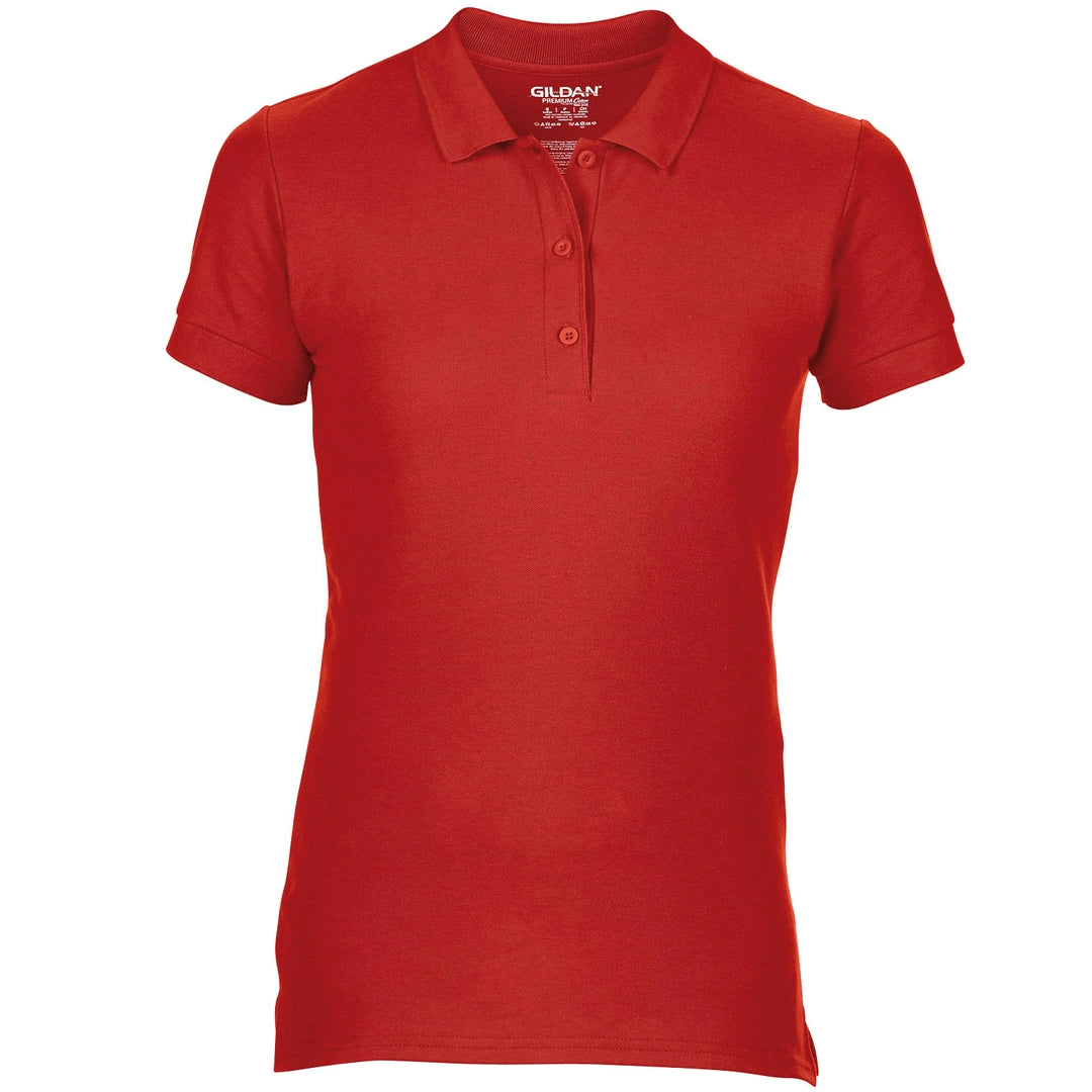 Gildan 85800L Ladies Premium Double Pique Cotton Polo Shirt - COOZO