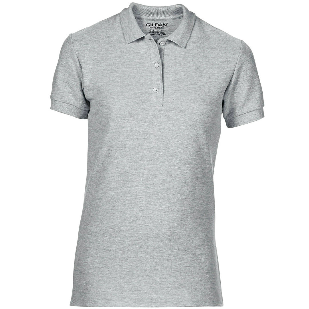 Gildan 85800L Ladies Premium Double Pique Cotton Polo Shirt - COOZO