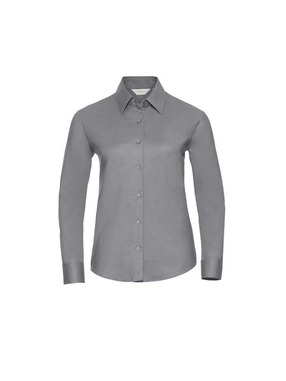 Russell Collection 932F Ladies Long Sleeve Easycare Oxford shirt - COOZO