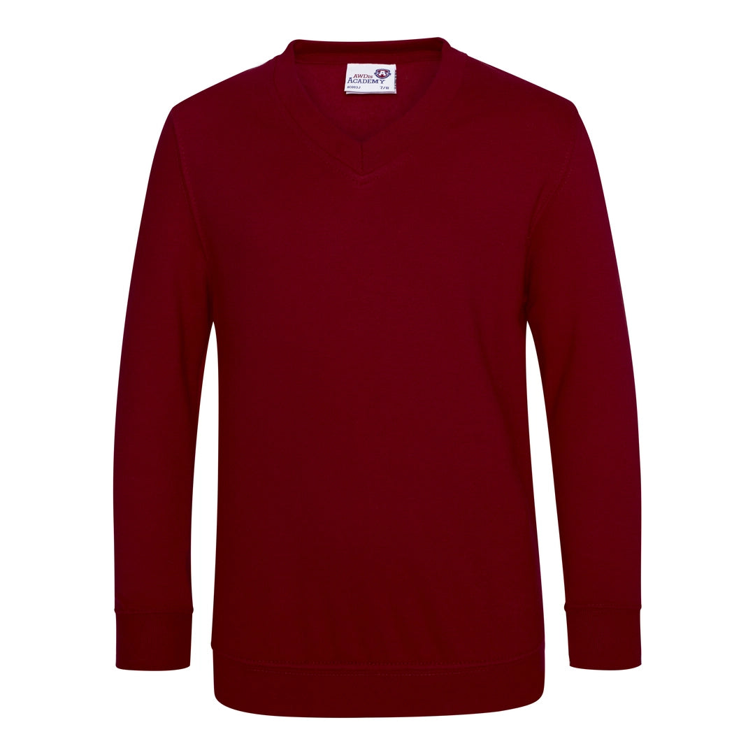 AWDis AC03J AWDis Academy Kids V Neck Sweatshirt - COOZO