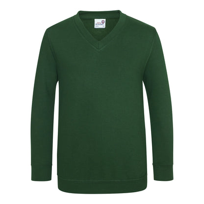 AWDis AC03J AWDis Academy Kids V Neck Sweatshirt - COOZO