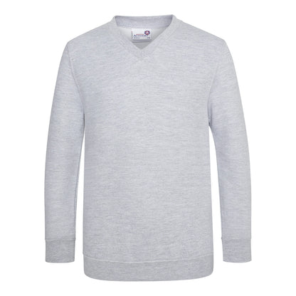 AWDis AC03J AWDis Academy Kids V Neck Sweatshirt - COOZO