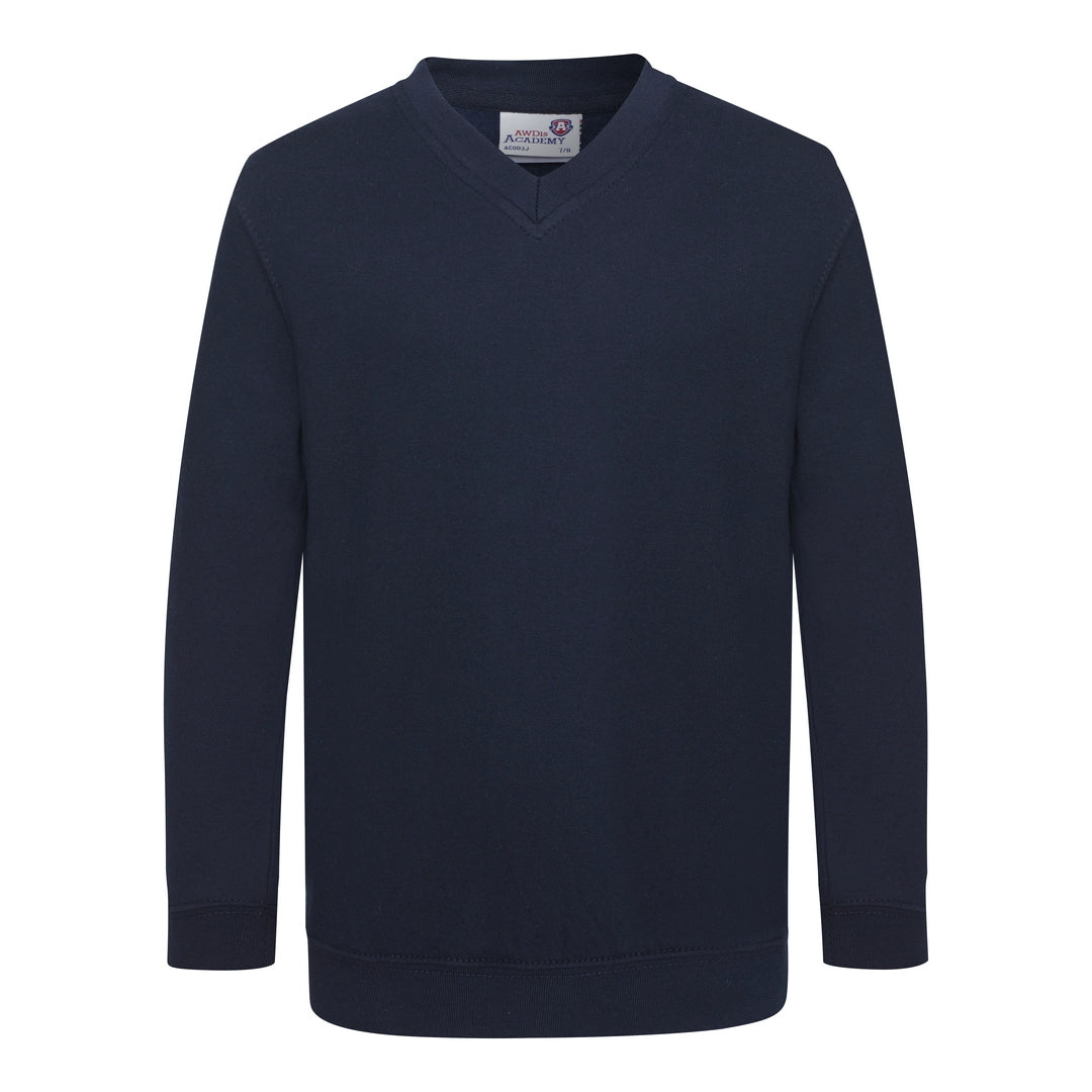 AWDis AC03J AWDis Academy Kids V Neck Sweatshirt - COOZO