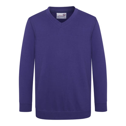 AWDis AC03J AWDis Academy Kids V Neck Sweatshirt - COOZO
