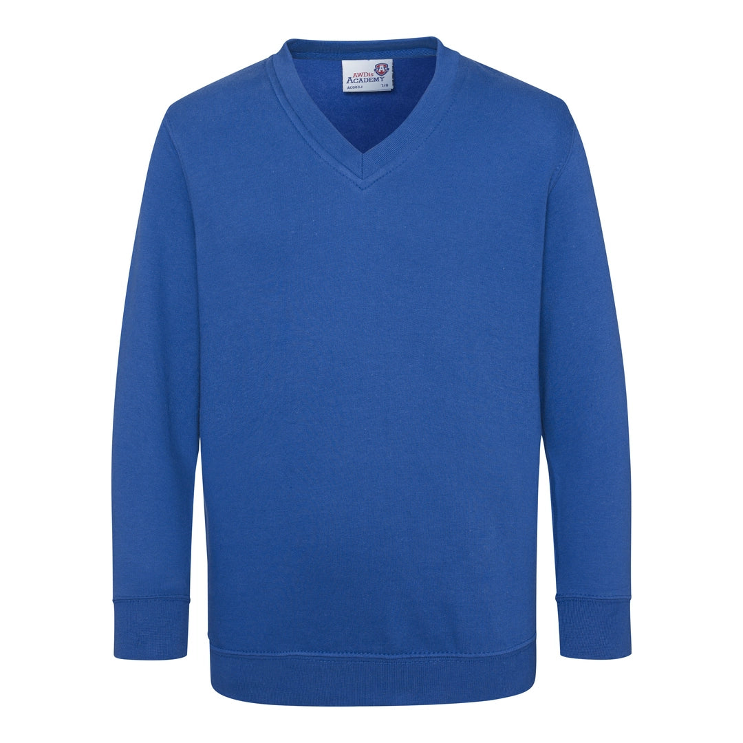 AWDis AC03J AWDis Academy Kids V Neck Sweatshirt - COOZO