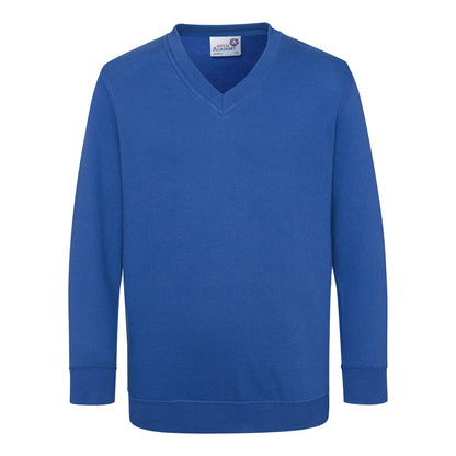 AWDis AC03J AWDis Academy Kids V Neck Sweatshirt - COOZO