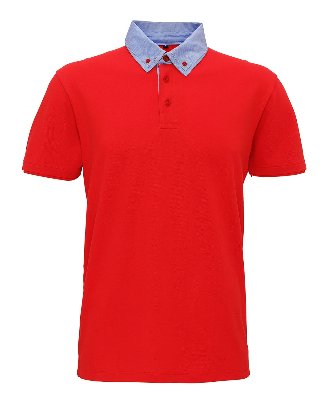 Asquith & Fox AQ007 Mens Chambray Button Down Collar Polo Shirt - COOZO