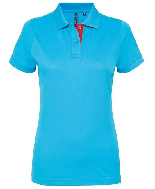 Asquith & Fox AQ022 Ladies Contrast Polo Shirt - COOZO