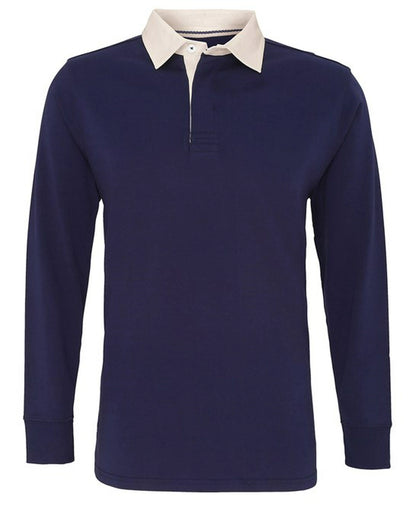 Asquith & Fox AQ040 Mens classic Fit Long Sleeve Vintage Rugby Shirt - COOZO