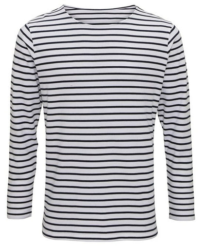 Asquith & Fox AQ070 Mens Mariniere Coastal Long Sleeve T-Shirt - COOZO