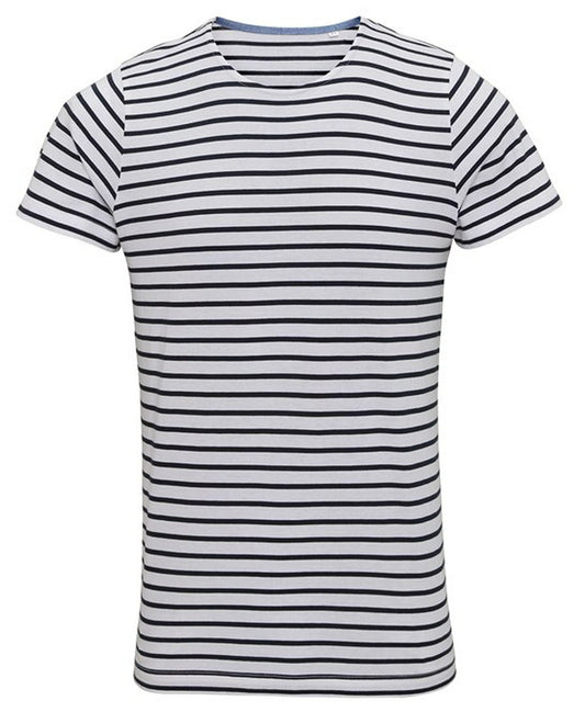 Asquith & Fox AQ072 Mens Mariniere Coastal Short Sleeve T-Shirt - COOZO