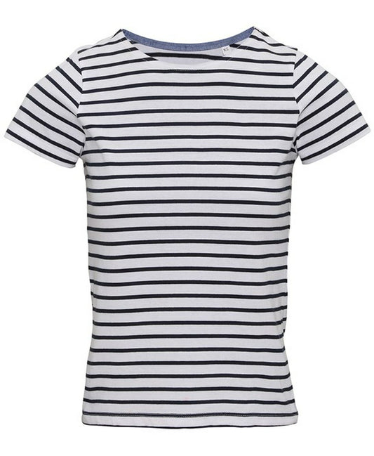 Asquith & Fox AQ073 Ladies Mariniere Coastal Short Sleeve T-Shirt - COOZO