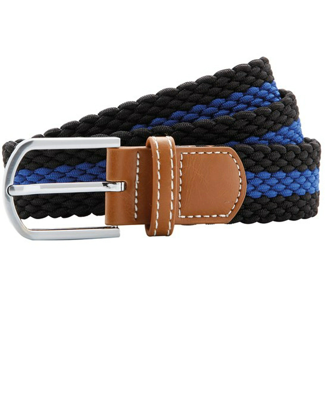 Asquith & Fox AQ901 Two Colour Stripe Braid Stretch Belt - COOZO