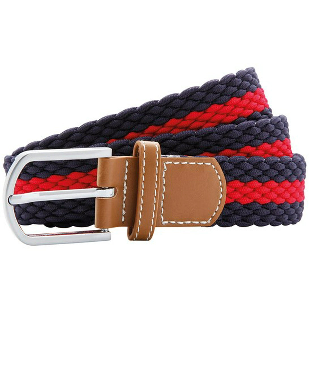 Asquith & Fox AQ901 Two Colour Stripe Braid Stretch Belt - COOZO
