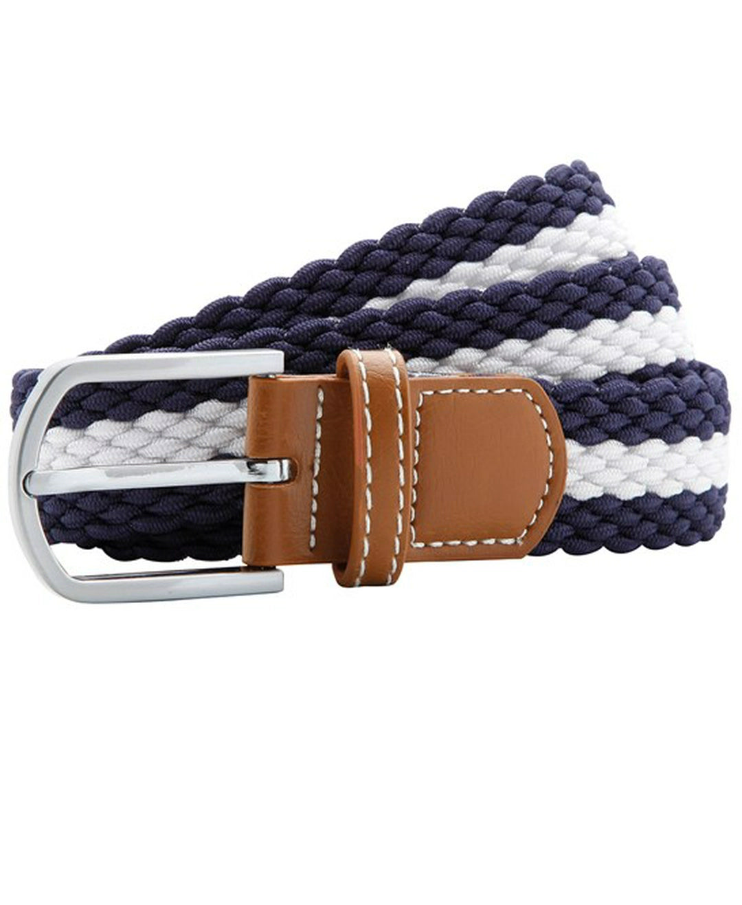 Asquith & Fox AQ901 Two Colour Stripe Braid Stretch Belt - COOZO