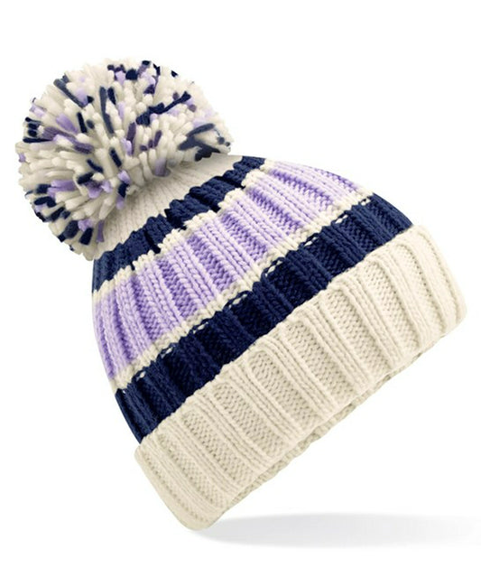 Beechfield B392 Hygge Striped Beanie - COOZO