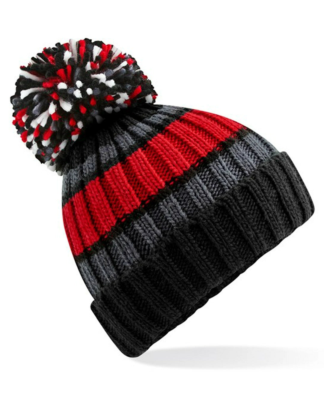 Beechfield B392 Hygge Striped Beanie - COOZO