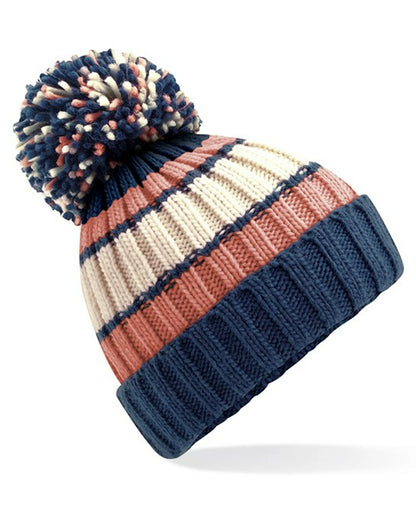 Beechfield B392 Hygge Striped Beanie - COOZO