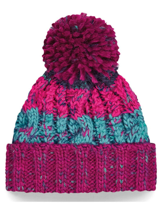 Beechfield B486A Infant Corkscrew Pom Pom Beanie - COOZO