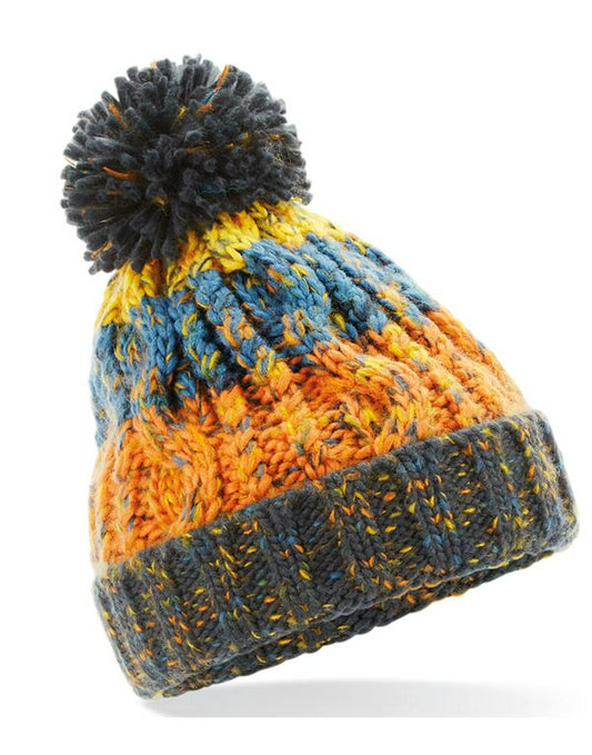 Beechfield B486B Junior Corkscrew Pom Pom Beanie - COOZO
