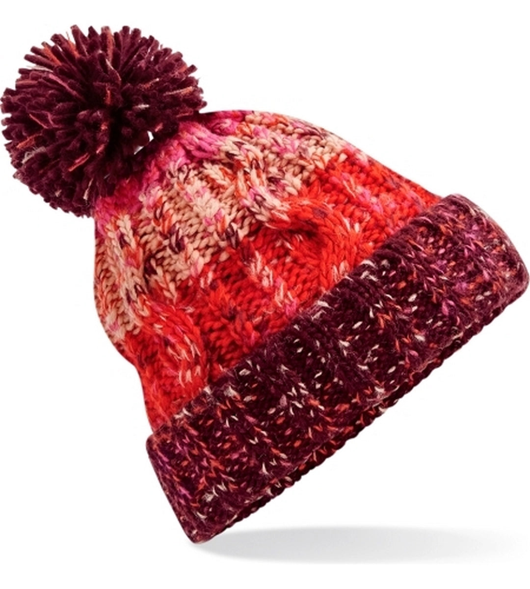 Beechfield B486 Corkscrew Pom Pom Beanie - COOZO