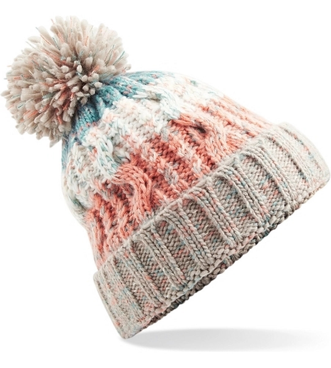Beechfield B486 Corkscrew Pom Pom Beanie - COOZO