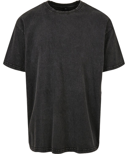 Build your Brand Acid washed heavy oversized t-shirt (BY189) - COOZO