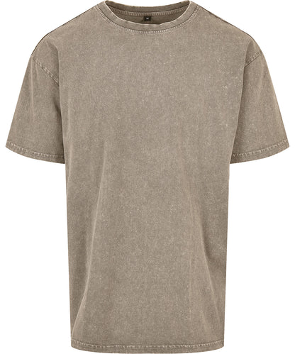 Build your Brand Acid washed heavy oversized t-shirt (BY189) - COOZO