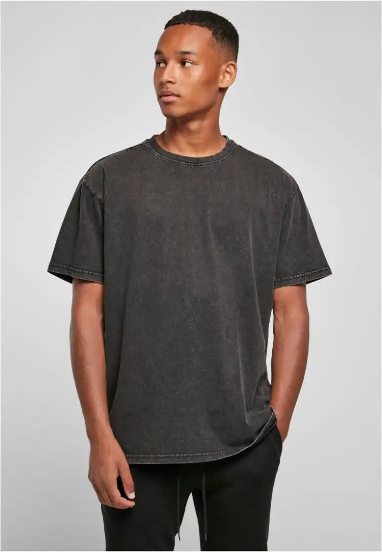 COOZO-Build your Brand Acid washed heavy oversized t-shirt (BY189)