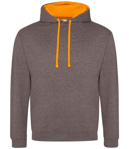 AWDis Varsity Hoodie (JH003) CHARCOAL HEATHER GREY OXFORD COLOURS - COOZO