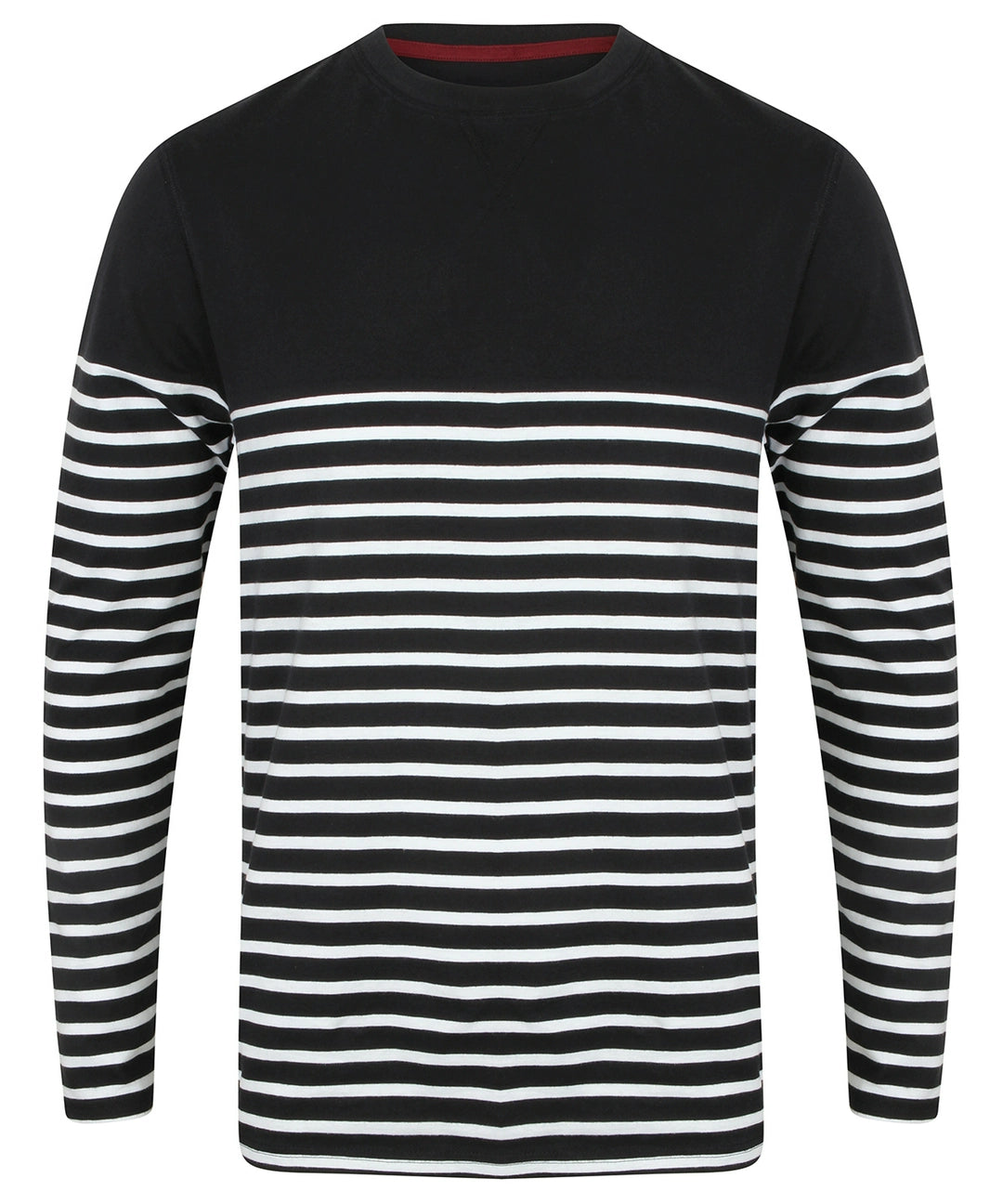 Front Row Long Sleeve Breton Striped T-Shirt - COOZO