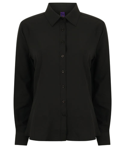 Henbury Ladies Long Sleeve Wicking Shirt - COOZO