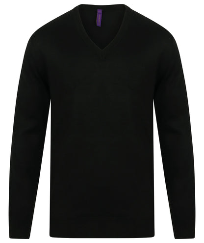 Henbury Acrylic V Neck Sweater - COOZO