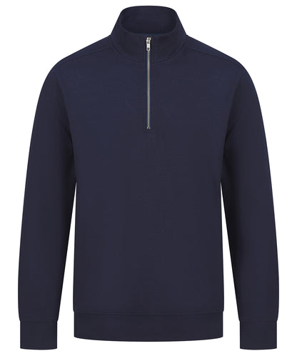 Henbury Unisex sustainable 1/4 zip sweatshirt - COOZO