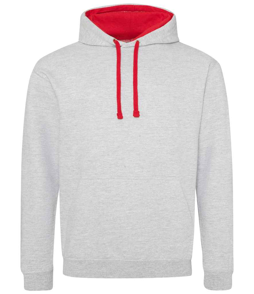 AWDis Varsity Hoodie (JH003) CHARCOAL HEATHER GREY OXFORD COLOURS - COOZO
