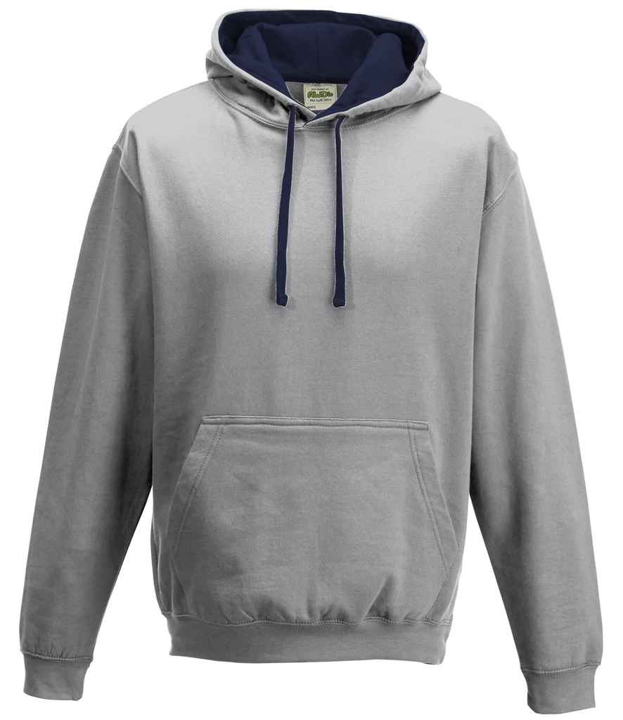 AWDis Varsity Hoodie (JH003) CHARCOAL HEATHER GREY OXFORD COLOURS - COOZO