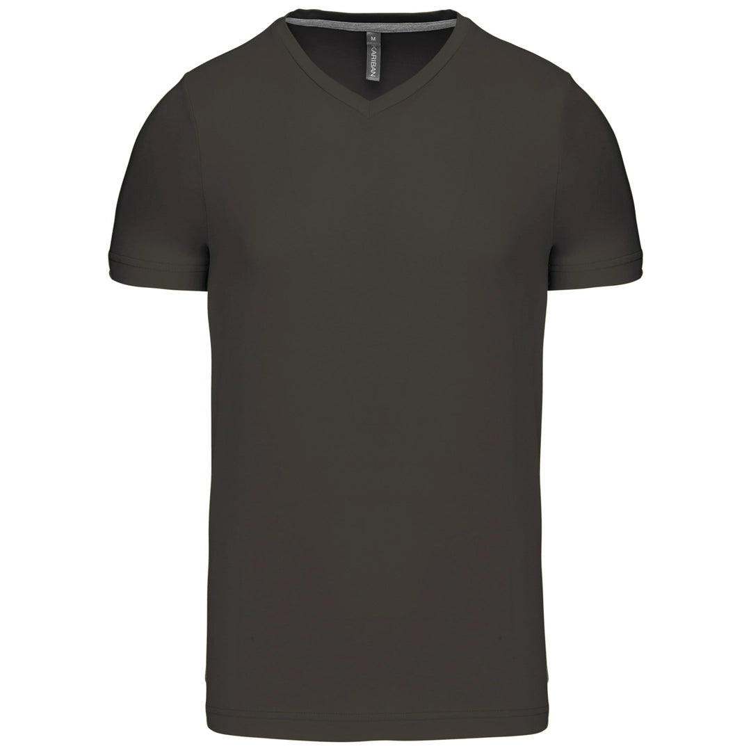 MENS SHORT SLEEVE V-NECK T-SHIRT-DGRYXL