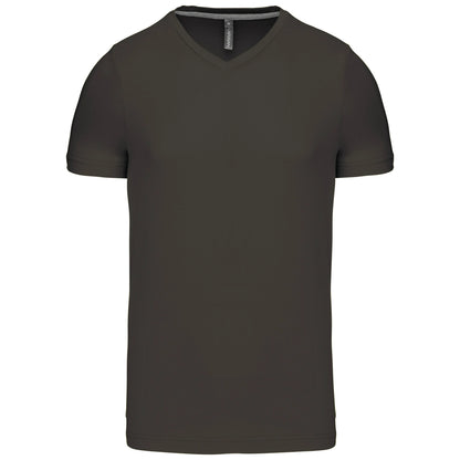 MENS SHORT SLEEVE V-NECK T-SHIRT-DGRYXL