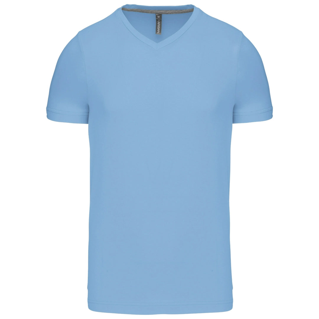 MENS SHORT SLEEVE V-NECK T-SHIRT-SKYXL