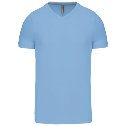 MENS SHORT SLEEVE V-NECK T-SHIRT-SKYXL