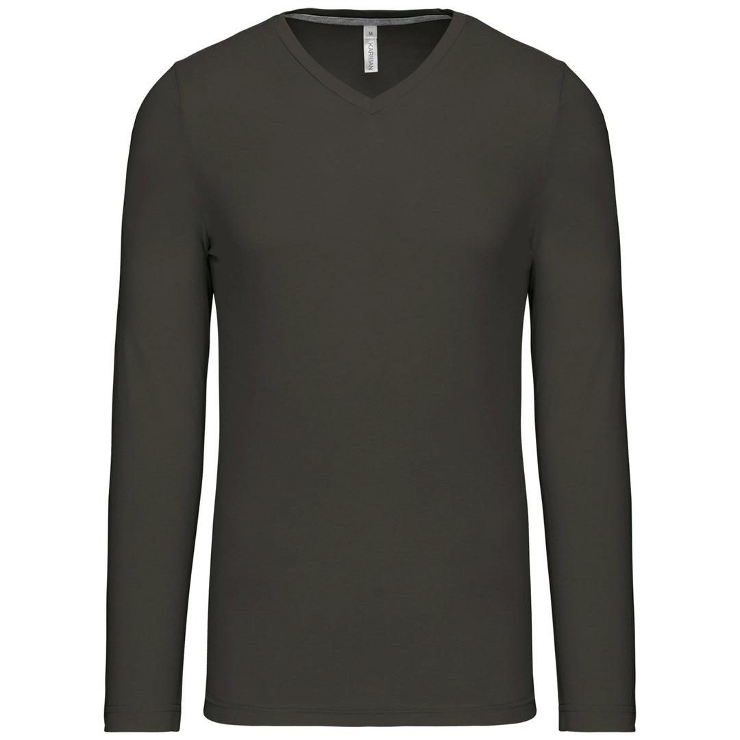 Men's long-sleeved V-neck T-shirt - COOZO