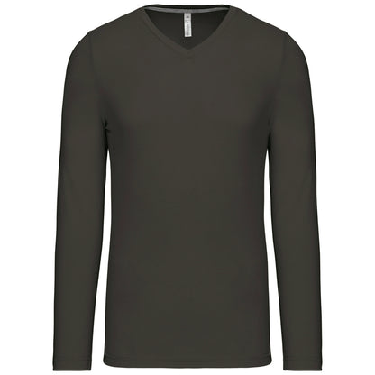Men's long-sleeved V-neck T-shirt - COOZO