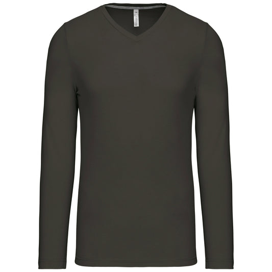 Men's long-sleeved V-neck T-shirt - COOZO