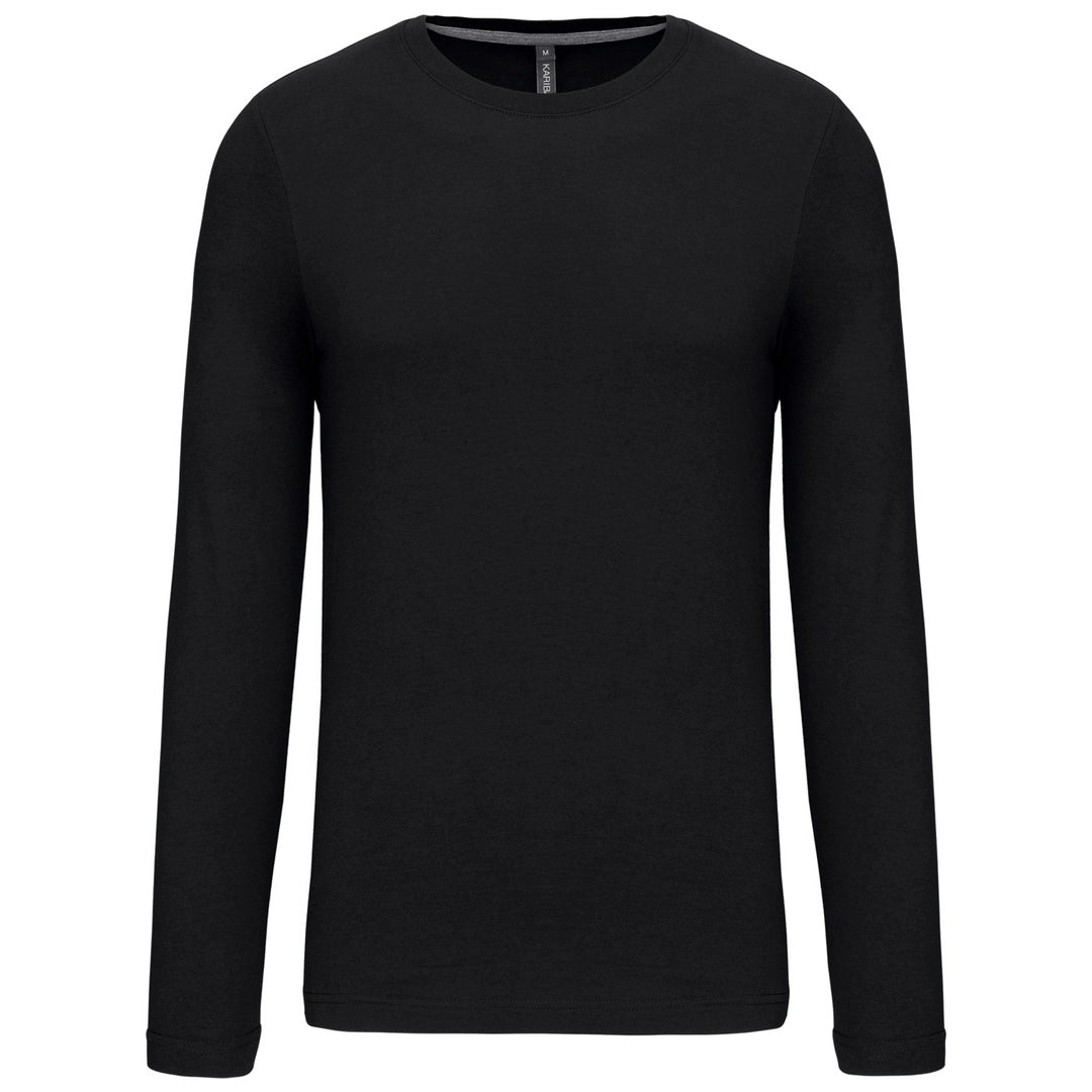 Kariban Long Sleeve Crew Neck T-Shirt-BLKXL