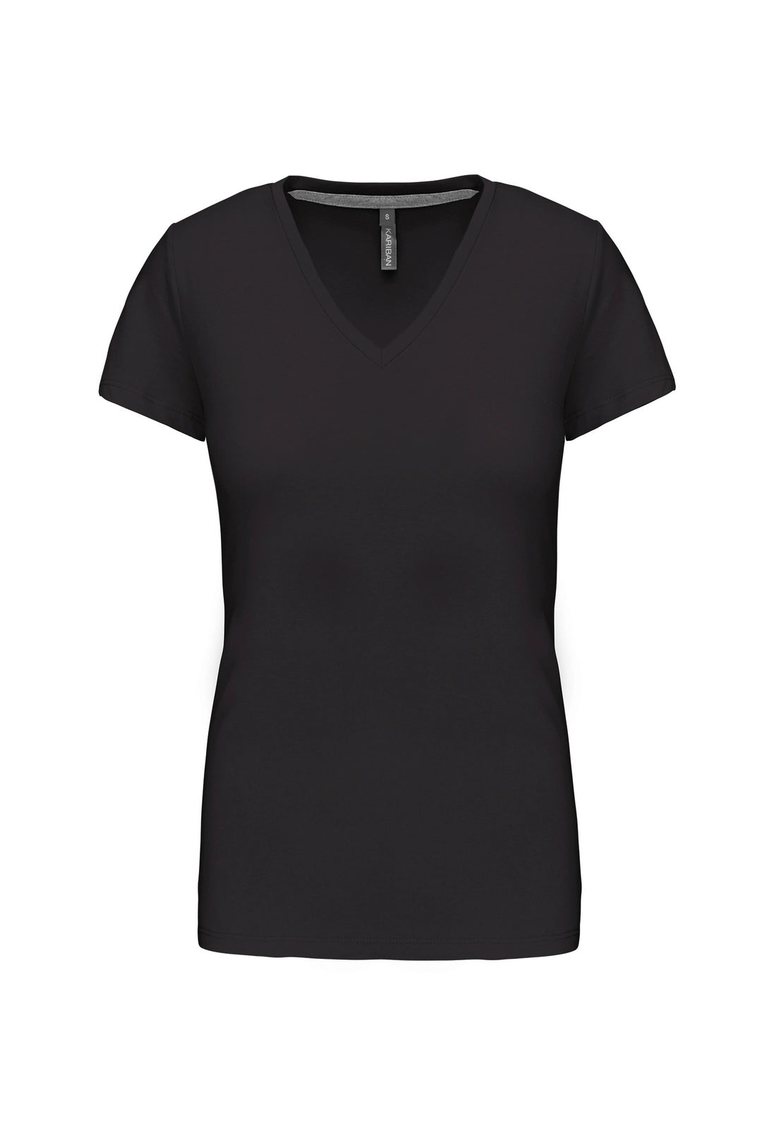 LADIES SHORT SLEEVE V-NECK T-SHIRT-DGRYXL