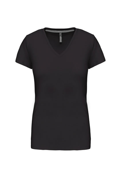 LADIES SHORT SLEEVE V-NECK T-SHIRT-DGRYXL