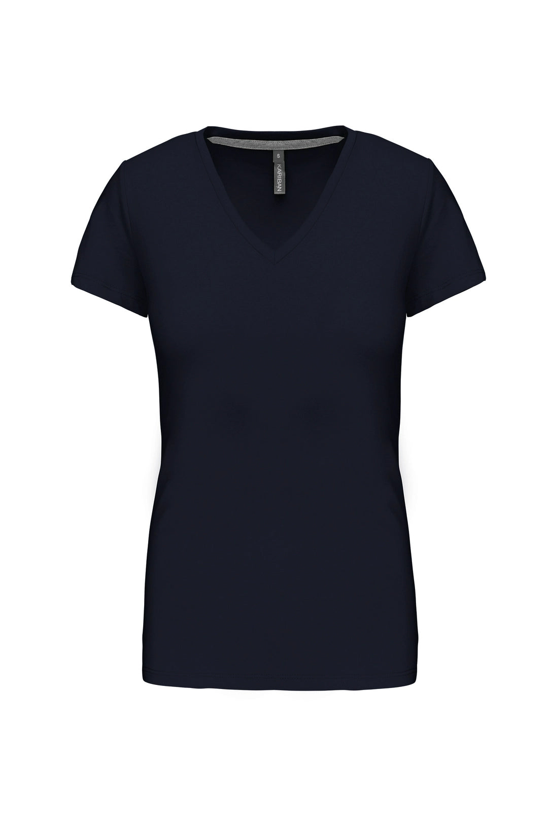 LADIES SHORT SLEEVE V-NECK T-SHIRT-NVYXL