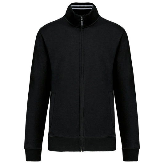 Men's full zip sweat jacket-BLKXL