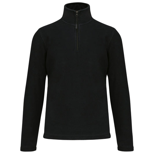 Kariban Enzo Zip Neck Micro Fleece-BLKXL
